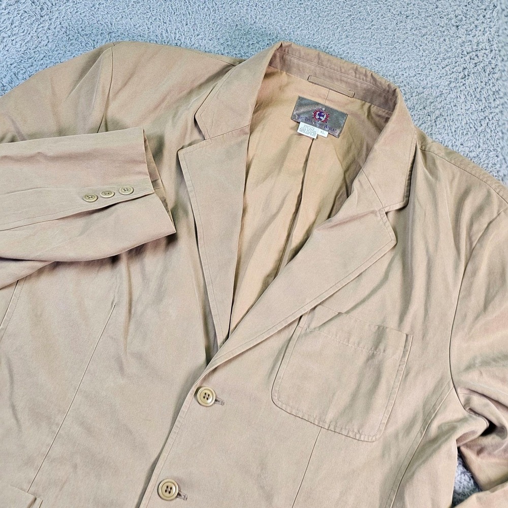 The Territory Ahead Sport Coat Mens XL Beige Silk Cotton Casual Blazer Jacket